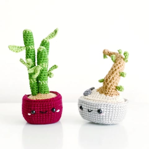 crocheted plants