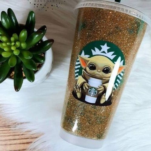 This Glittery Baby Yoga Tumbler Is Your Iced Coffee’s New Best Friend