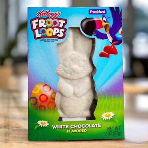 This White Chocolate Easter Bunny Is Full Of Fruit Loops For The Ultimate Sugar Rush
