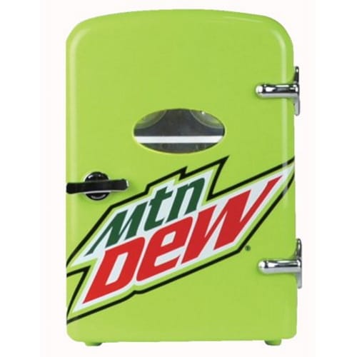 This Mountain Dew Mini Fridge Can Hold 6 Cans Of Your Favorite Soda