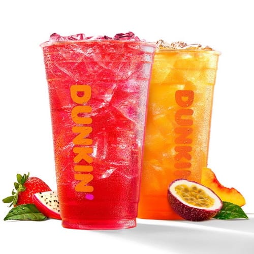 Dunkin’s New Strawberry Dragonfruit And Peach Passion Fruit Refreshers Are Perfect For Summer