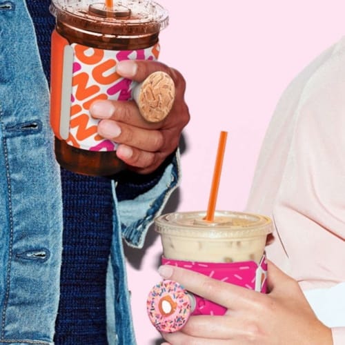 Dunkin’ Has New PopSockets Cup Sleeves So You Don’t Drop Your Iced Coffee