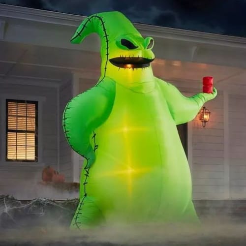 This Giant, 10-Foot Tall Oogie Boogie Inflatable Will Transform Your Halloween
