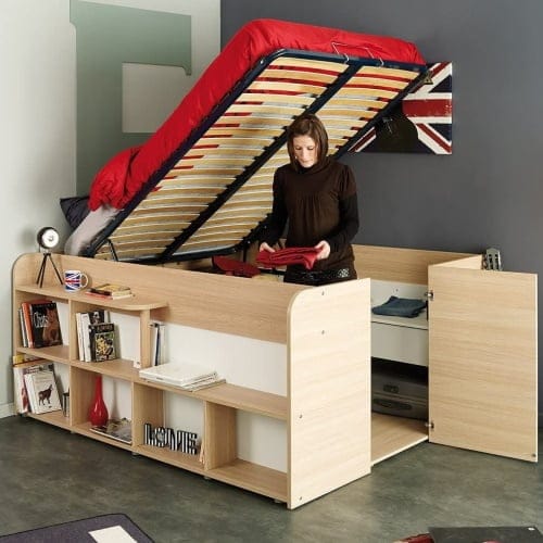 This Bed Has A Huge Built-In Closet For All Your Storage Needs