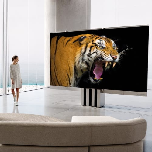 This 165-Inch MicroLED TV Has A Screen That Folds And Is Stored In The Floor Of Your House