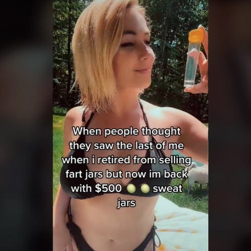 Woman Who Sold Her Farts Now Makes $5,000 A Day Selling Her Boob Sweat