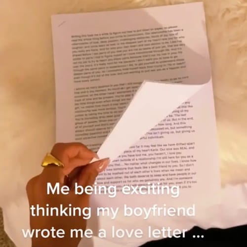 Woman Thought Boyfriend Wrote Her A Love Letter, But He Actually Dumped Her In A 7-Page Rant