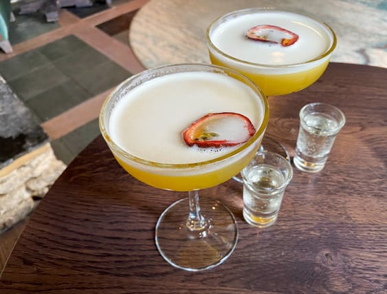 2 pornstar martinis on table