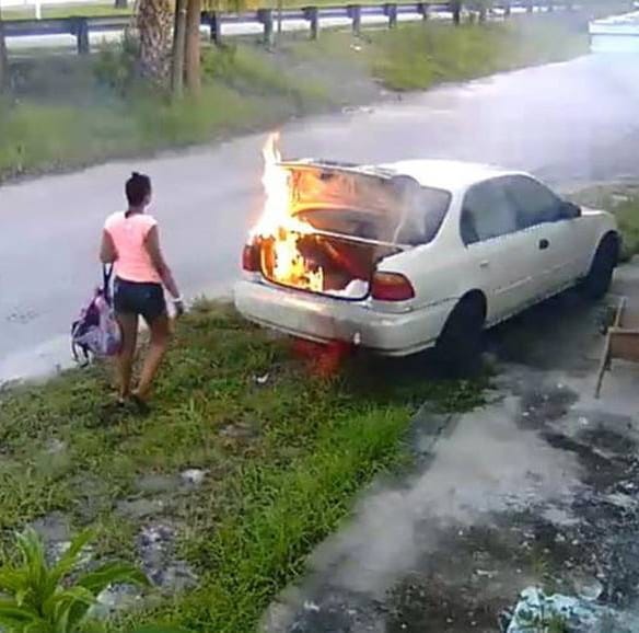 Woman Sets Fire To Car She Thought Belonged To Her Ex-Boyfriend — It Didn’t
