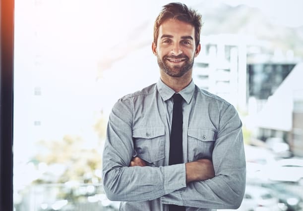 Businessman at his office.