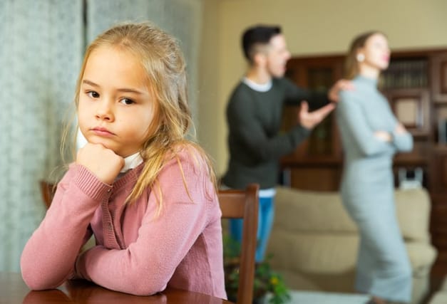Parents and daughter quarrel in home