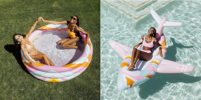 barbie inflatable pool private jet float