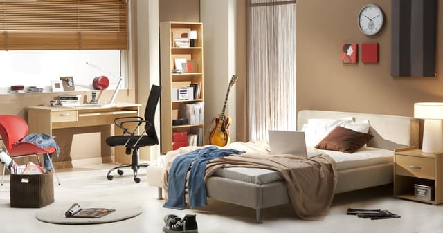Bedroom in a home.