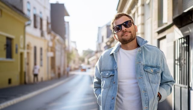 guy with sunglasses outside