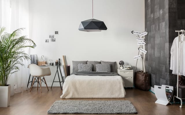 A bedroom for a guest.