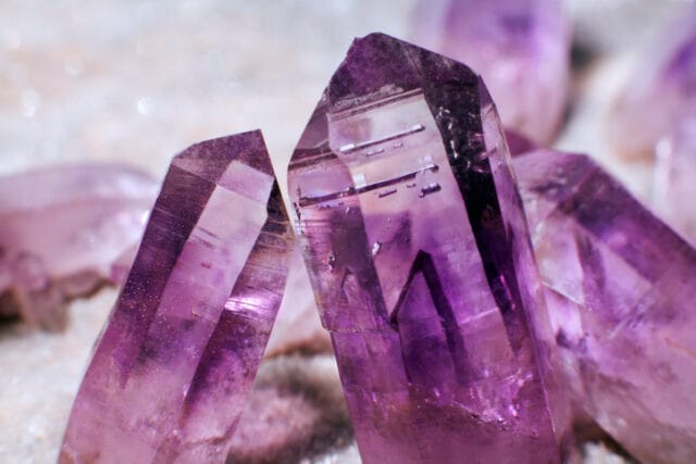 amethyst crystals close-up
