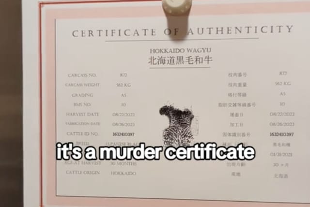 cow death certificate
