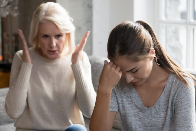 toxic mom yelling at daughter
