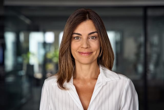 Woman in her office.