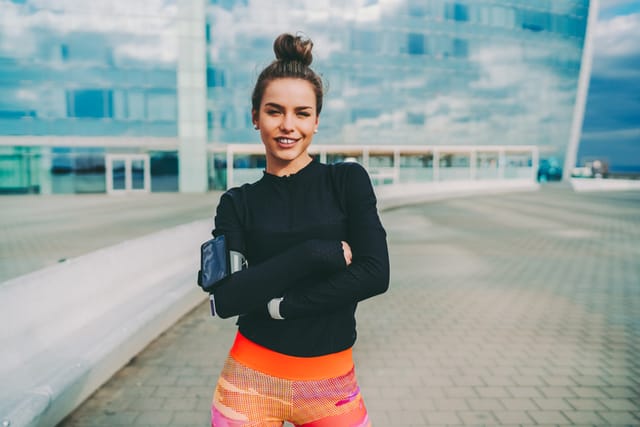sporty woman going for a run