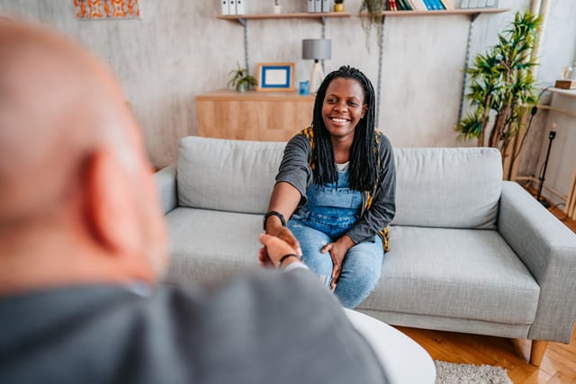 Young woman having therapy.