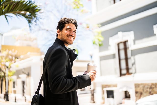 Portrait of young man outdoors