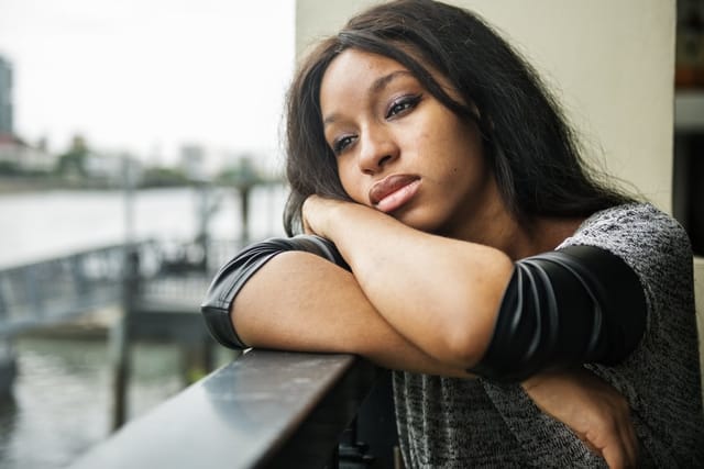 Woman feeling let down.