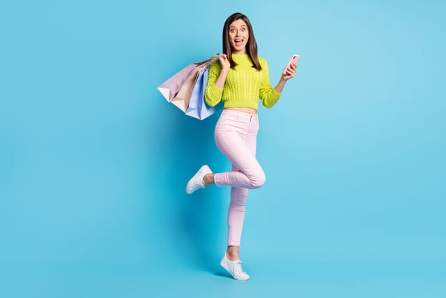 Woman who is confident with her body language.