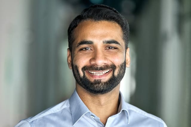 Smiling confident man.