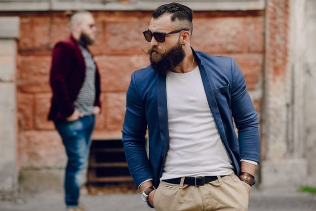 Fashionable man on the city streets.