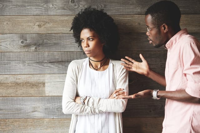 Couple in an argument.