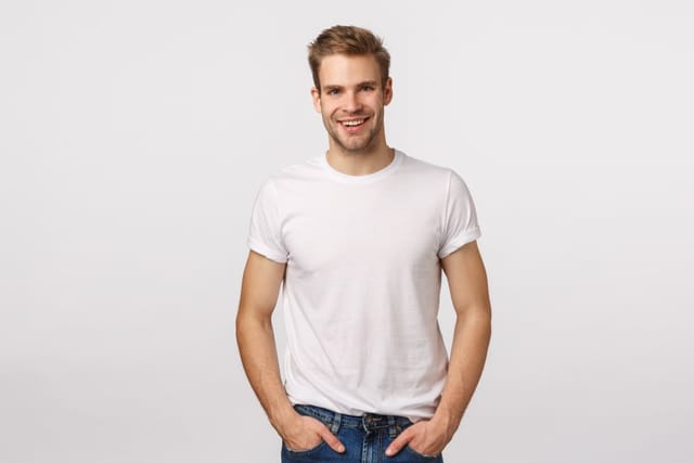 Man looking confident.