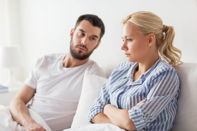 Man and a woman in an argument.