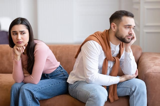 Married couple refusing to work things out.