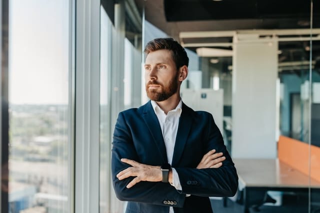 Businessman in his office.