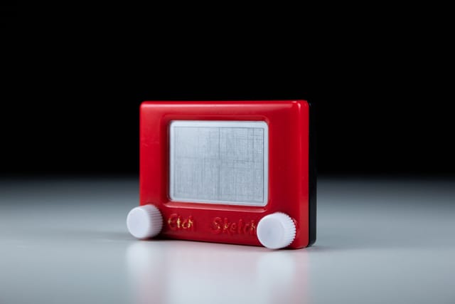 An Etch-A-Sketch toy.