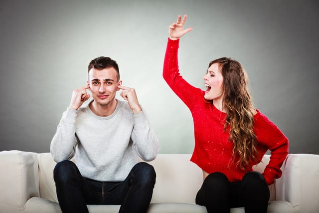 Couple having an argument.