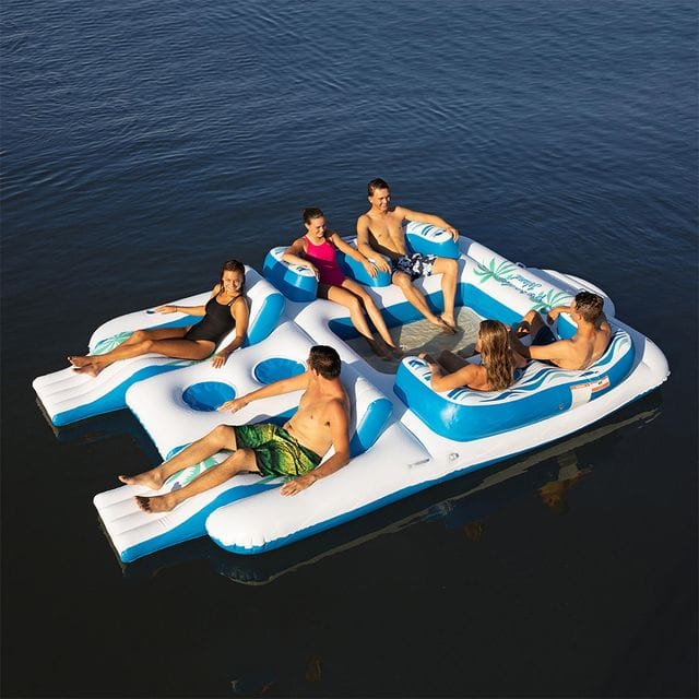 This Inflatable Floating Island Is Big Enough For You And All Your Friends To Party On