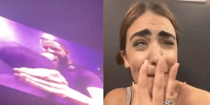 Girl who threw her 36 G bra at #Drake at his show, reveals herself