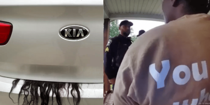 Concerned Citizen Calls Cops After Seeing Hair Strands Hanging From Car Trunk