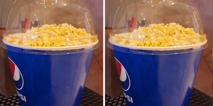 Movie Theater Popcorn Now Comes With Lids Because Of Uber Eats Customers And People Are Loving It