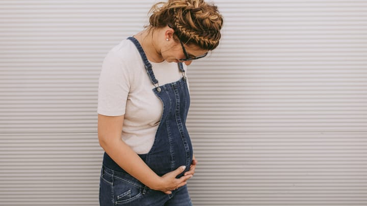 pregnant woman outdoors