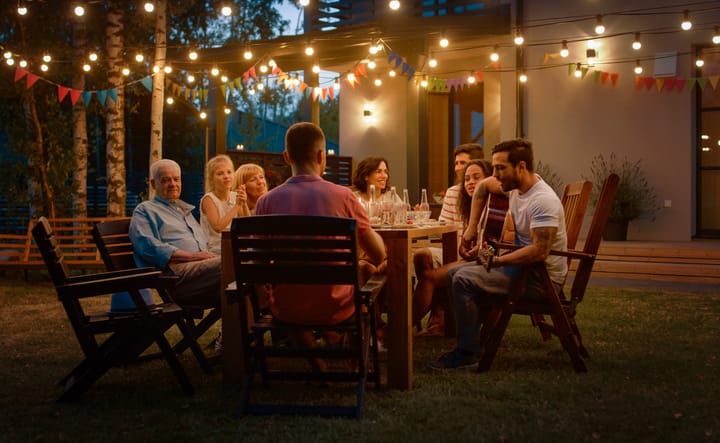 dinner party among friends