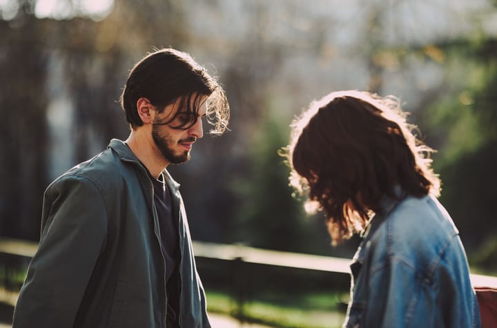 unhappy young couple