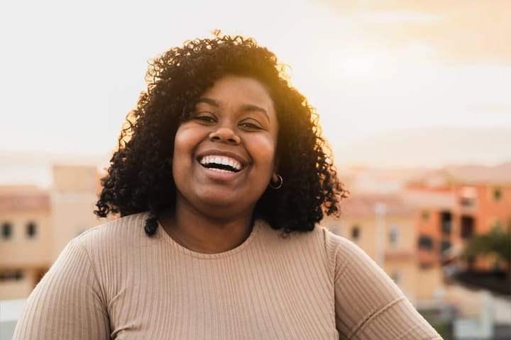 african-american smiling lady