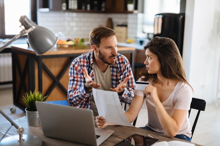 financially dependent on partner