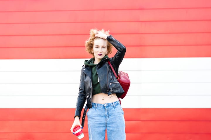 portrait of hipster woman
