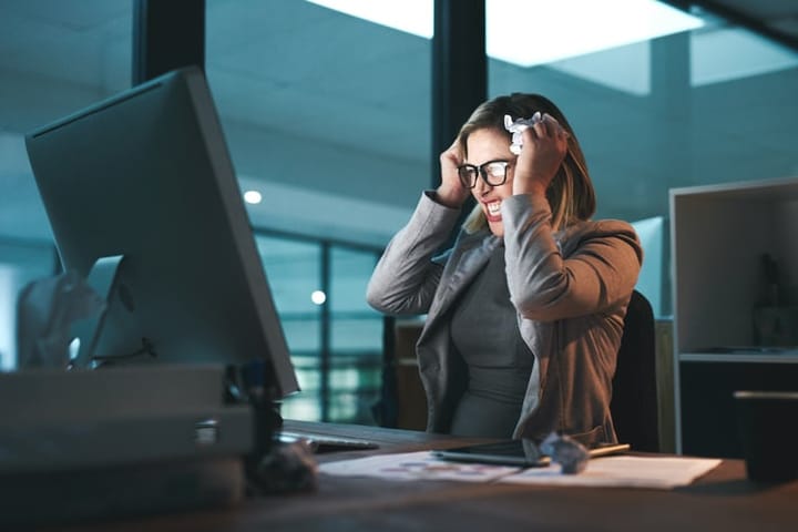 office workers swearing