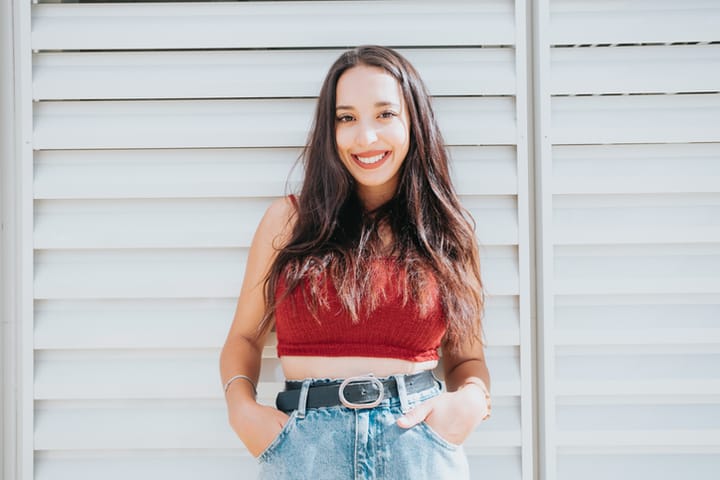 smiling young brunette