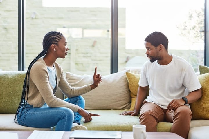 couple having serious conversation